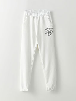 Bisiklet Yaka Bask?l? Uzun Kollu K?z ?ocuk Sweatshirt ve E?ofman Alt? - Waikiki фото 3