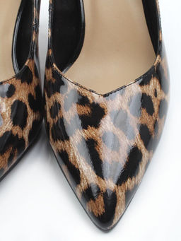 06-A43A-541PC BLACK/LEOPARD Туфли женские "Лодочки" (натуральная кожа)