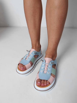 Босоножки 2029.2525w. Голубой розовый мята