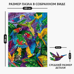 Пазл деревянный фигурный Тропическая сказка, сложный - Puzzle фото 8