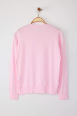 Wardrobe Essentials Pembe Merserize Gorunumlu Ince Basic Triko Kazak | TWOAW26KZ00081 - Trendyolmilla фото 6