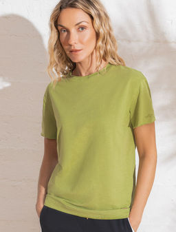 Свободная футболка из фактурного 100% хлопка флам