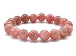 Браслет из Розового мадагаскарского кварца шарик 11-11,5мм, 34,6г