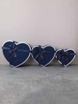 Коробка подарочная 3 штуки Сердце набор 23/19/16 см / 8022-51 /уп 36/ - ГалеонТрейд фото 11
