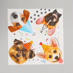 Салфетки бумажные «Собачки», набор 20 шт., 33×33 см