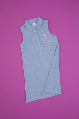 K_z _ocuk Mavi _rme Elbise