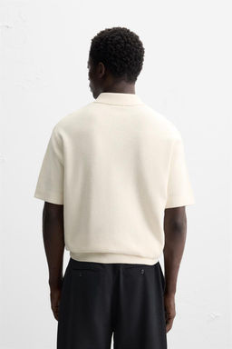 PEARL KNIT POLO SHIRT WITH ZIP - Zara фото 11