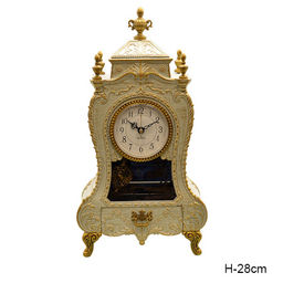 Часы настольные 28 см бежевые / 63317E /уп 18/ музыкальные