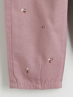 Beli Lastikli ?i?ekli K?z ?ocuk Pantolon