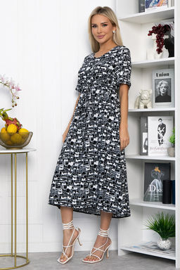 Платье Майя (черно-белое) П13911-3М - Lt collection фото 7