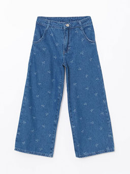 Beli Ayarlanabilir Lastikli K?z ?ocuk Jean Pantolon