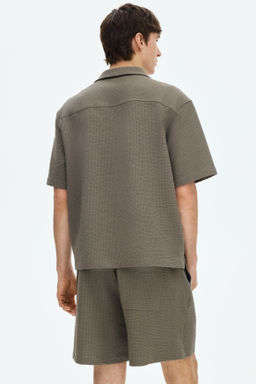Pantal?n corto gofrado Relaxed Fit - H&m фото 5