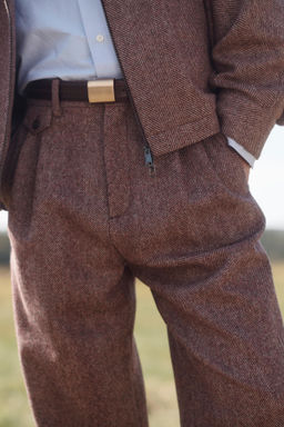LIMITED EDITION HERRINGBONE WOOL TROUSERS - Zara фото 3