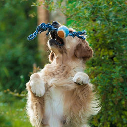 Игрушка тренировочная канатная с мячом, до 125 г, до 45 см, микс цветов - Пижон фото 7