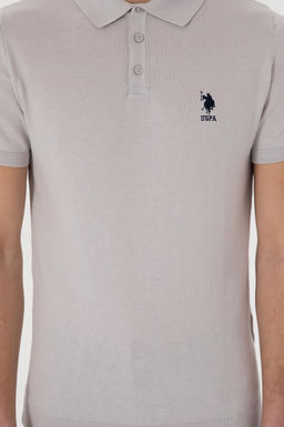 Erkek Slim Fit Polo Yaka A__k Gri Ti__rt - U.s. polo assn фото 6