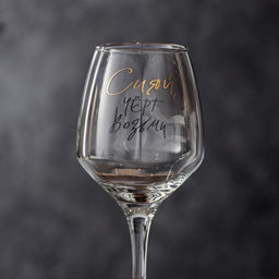 Бокал для вина с надписью «Сияй», 350 мл