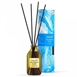 Ароматический диффузор 50мл "Millennium scent" 4х4х21,5см, настольный, стекло, палочки из микрофибры, парфюм, с пробником аромата, в коробке, "Medori" (Россия)