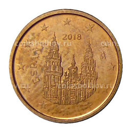Монета 1 евроцент 2018 года Испания