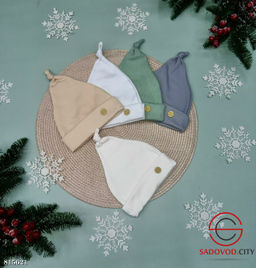 Шапочки для новорожденных с узелком 1 шт