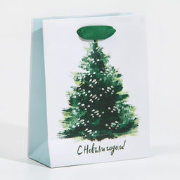 Цена за 2 шт. Пакет подарочный новогодний ламинированный «Морозная свежесть», 12 х 15 х 5.5 см