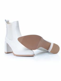 01-PCT169-2 BEIGE Ботинки Челси демисезонные женские (натуральная кожа, байка)