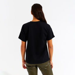 Футболка женская MINAKU Girl, чёрная, размер 48