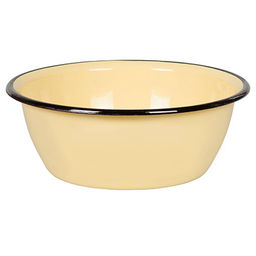 Миска эмалированная 1,5л, д20см, h8см, кремовый (Россия)