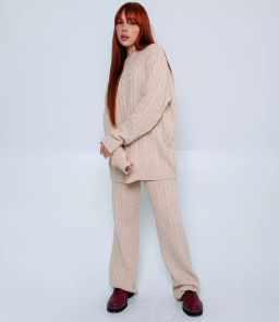 Костюм #КТ36989, бежевый