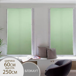 Штора рулонная Нюд, блэкаут, 60250 см, цвет зелёный