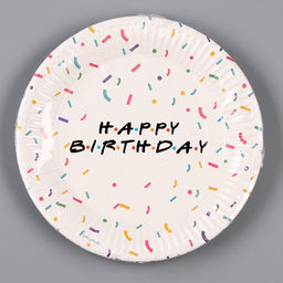 Тарелка бумажная Happy birthday, 18 см, в наборе 6 штук - Страна карнавалия фото 5