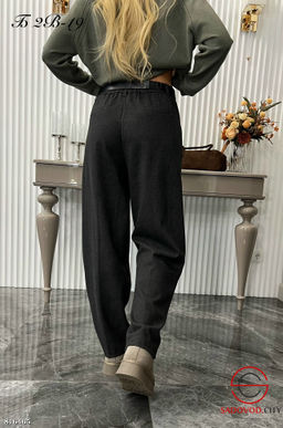 Брюки с ремнем широкие - Bruno фото 2