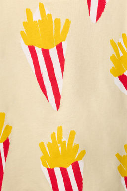 CAMISETA ESTAMPADO PATATAS FRITAS / Amarillo
