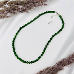 Бусы Хромдиопсид "Якутский изумруд" (Россия)