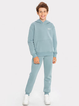 Худи для мальчиков серо-голубой с печатью - Mark formelle фото 3