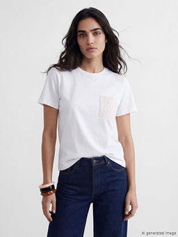 Bisiklet Yaka Nak??l? Kad?n Ti??rt