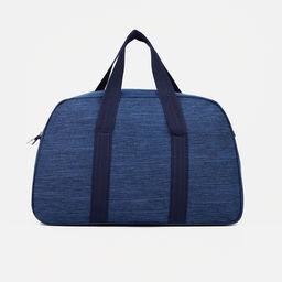 Сумка дорожная на молнии, наружный карман, длинный ремень, цвет синий - Simaland фото 3