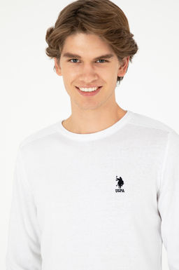 Мужской белый базовый свитер Неожиданная скидка в корзине - U.s. polo assn фото 2