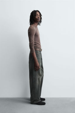 BAGGY FIT JEANS WITH TWISTED SEAM - Zara фото 4