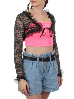 7861 BLACK Болеро женское (100% полиэстер)