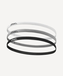 Резинки спортивные на голову JOGEL CAMP Training Headbands 3 Pack, черный/серый/белый