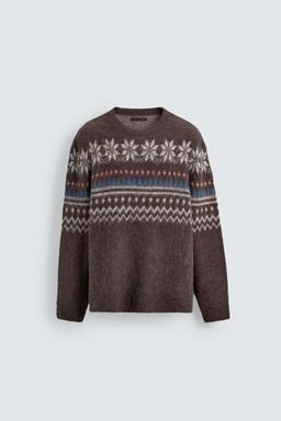 TEXTURED FAIRISLE JACQUARD JUMPER - Zara фото 7