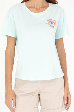 Женская зеленая футболка с круглым вырезом Неожиданная скидка в корзине - U.s. polo assn фото 6