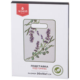ПОДСТАВКА ПОД ГОРЯЧЕЕ AGNESS ЛАВАНДА 20*15*1 СМ (КОР=36ШТ.)  фото 2