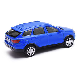 Машина металл Lada Vesta SW Cross 10,5 см, инерц, синий