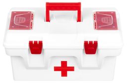 Ящик для медикаментов-аптечка 16 л 40,5*23,5*21 см Массимос крыш.с 2-мя защел.и 2-мя органай+вклад - Elan gallery фото 13