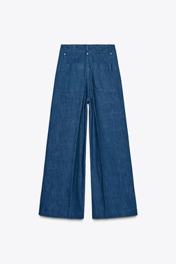 ZW COLLECTION WIDE-LEG HIGH-WAIST JEANS - Zara фото 42