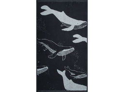 Полотенце махровое 6с103.412ж1 Киты(антрацит) 50х90см