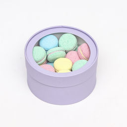 Набор 2 в 1 круглых коробок Бледно-фиолетовый с окном, 21 х 11 - 18 х 10 см - Simaland фото 3