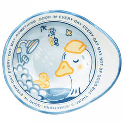 Утиные истории Салатник фарфоровый 150мл, 12,3х10,9х3,6см, с деколью, волнистый край, отводка (Китай)