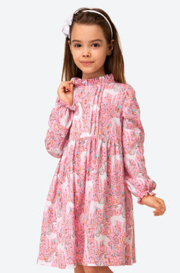 Хлопковое платье для девочки Happyfox